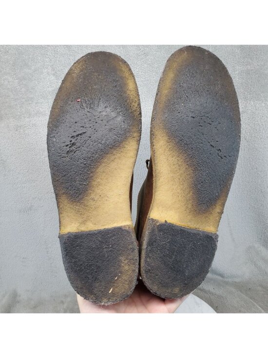 Clarks Shoes Mens Size 11 Brown Leather Originals Desert Chukka Boots *Read* main image 7